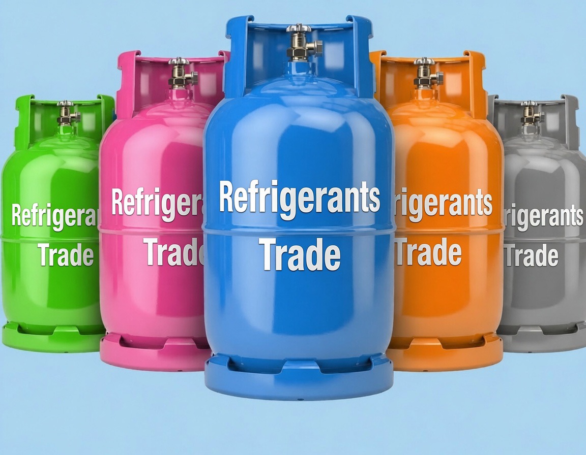 Refrigerants Trade cylinders in five colours