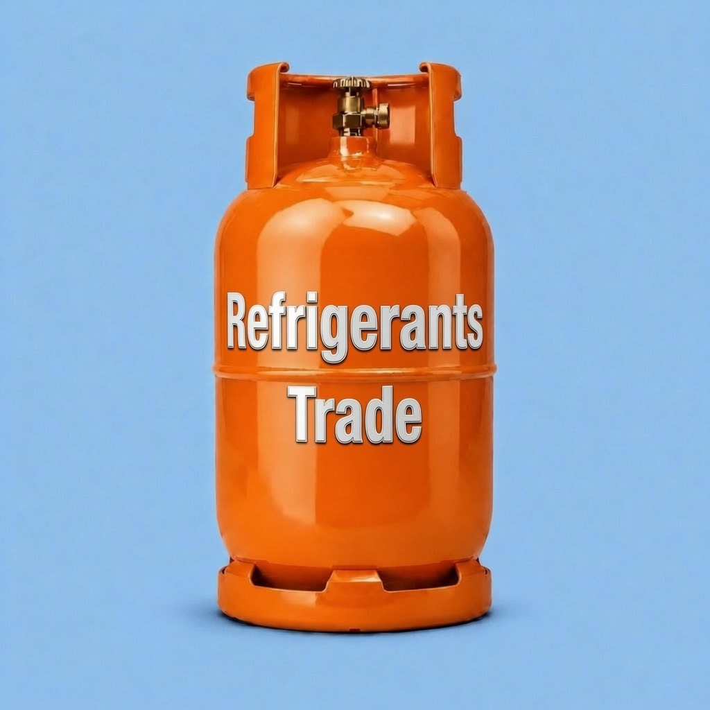 R404A refrigerant cylinder (orange)